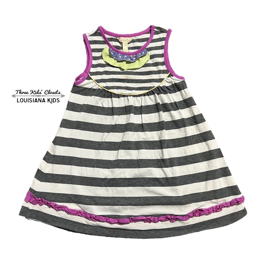 Matilda Jane Sz 4 Adventure Begins Vanilla Swirl Dress